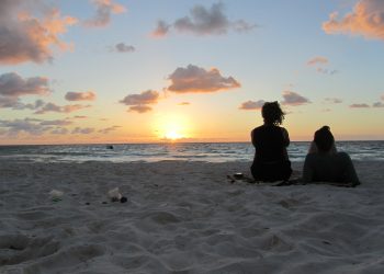 winter escape, tulum beach sunrise