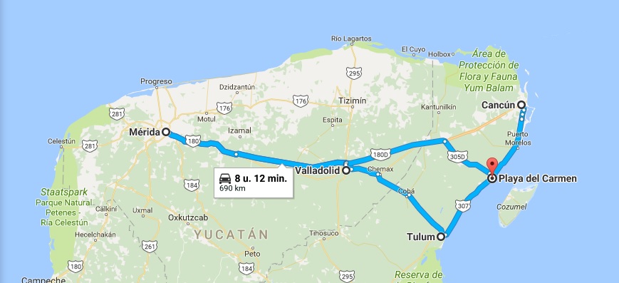 mexico reisroute yucatan